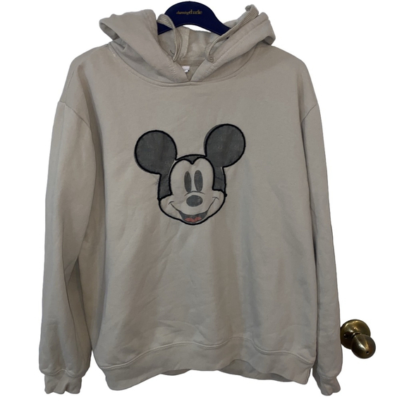 Disney Tops - Disney Mickey Mouse Hoodie XXL Beige